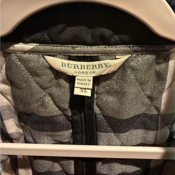 Diamond Quilted Classic Burberry Jacket with Silver Shimmer - Picture 4 of 5